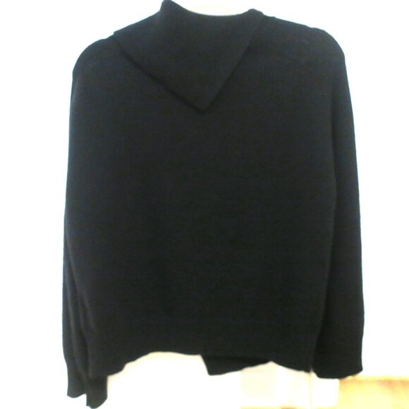 Seventy Venezia Women's Black Top Sweater Knit with Collar Wool NWT - Picture 3 of 4